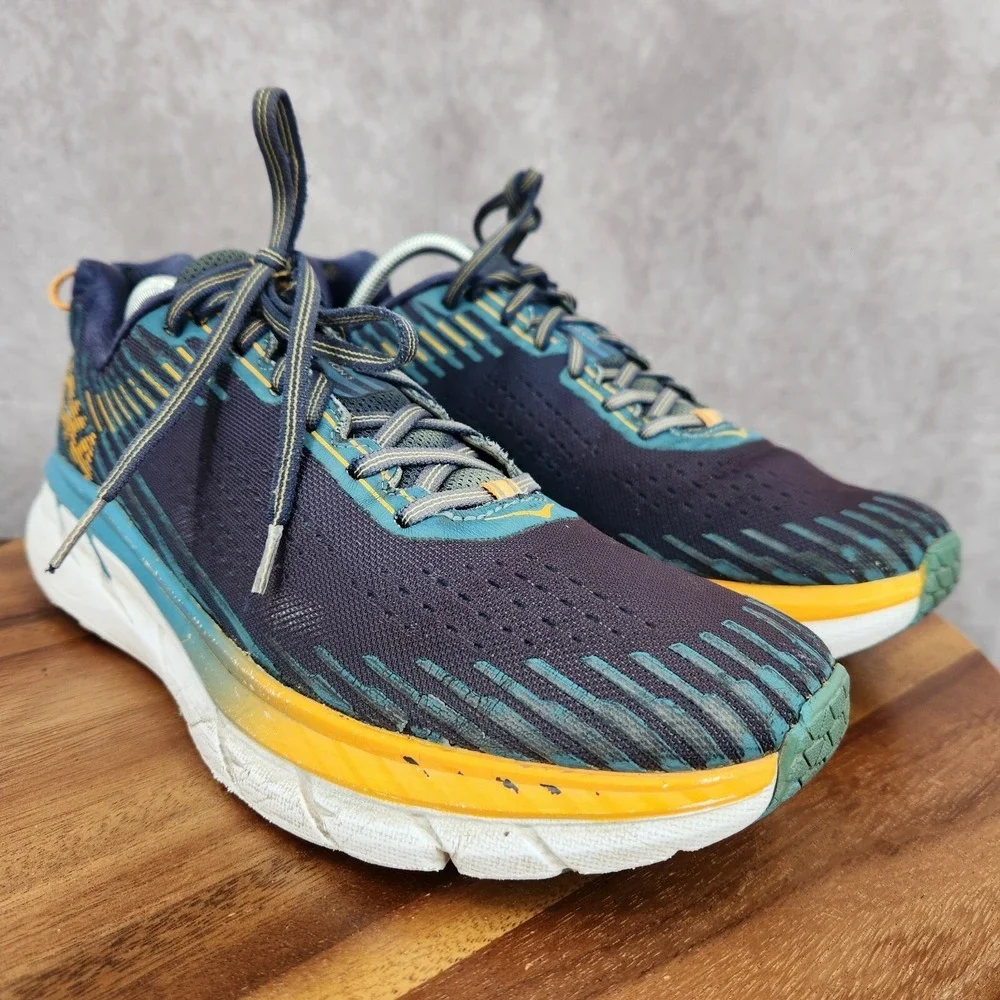Hoka One One Clifton‎ 5 Running Shoes Mens 11.5 Blue Sneakers 1093755 BISB